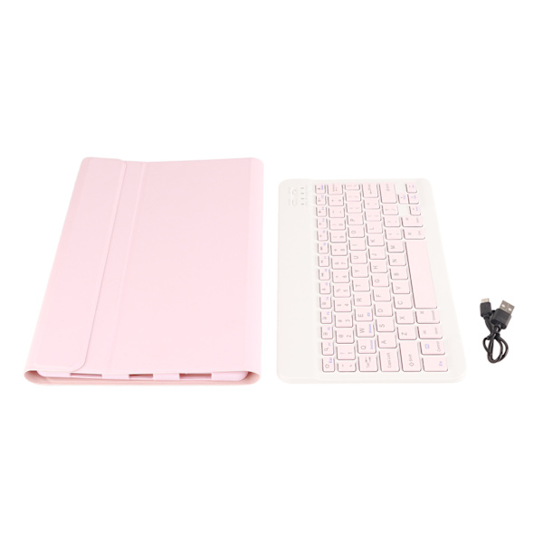 Langaton Bluetooth -näppäimistö Laajennettu vedenpitävä langaton näppäimistö 11 tuuman tablet case Lenovo Xiaoxin P11 -tietokoneelle Lenovo TB J606F Pink