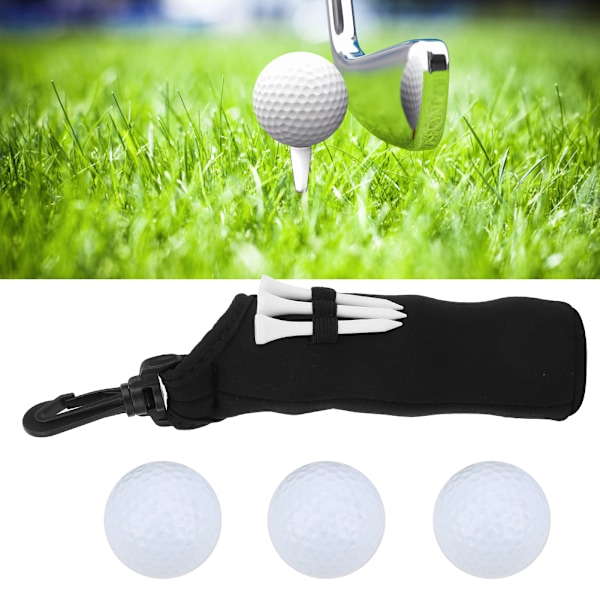 Minigolfballoppbevaringspose Liten midjevesker Lomme med plass til 3 baller for rekvisita til golffans