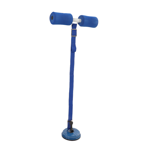 Justerbar sit-up-stång för golv, justerbar sit-up-assistent, träningsmaskin för magmuskler med sugkopp för magmuskelträning, blå