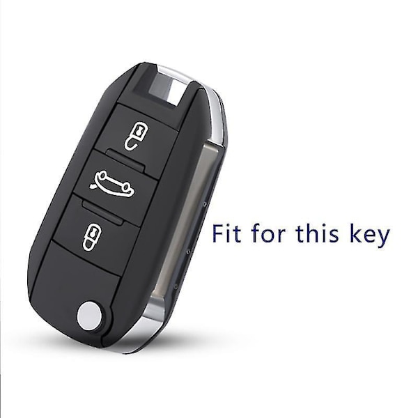 Bilnyckelskyddsfodral Skal Tillbehör till Citroen C4 C4l Cactus C3 C6 C8 och Peugeot 2008 3008 4008 307 208 308 408 508
