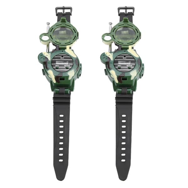 2st 7 I 1 Walkie Talkies Klocka Elektronisk Radio Interphone Klocka Barn Utomhus Leksak Present