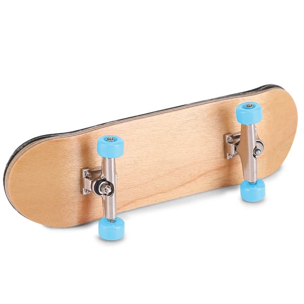 1 stk lønn trelegering fingerbrett finger skateboard med boks reduser trykk gaver lyseblå