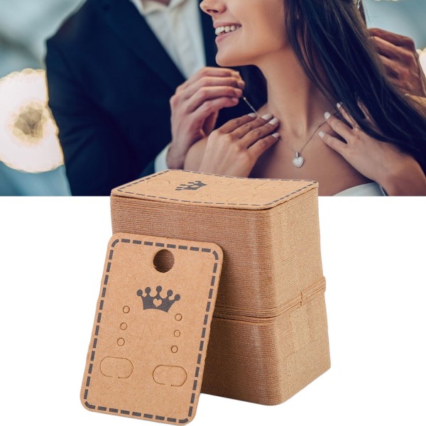 100 stk 3,2 x 4,5 cm gør-det-selv-håndværk smykker Ørering ørestikker hængende displaykort