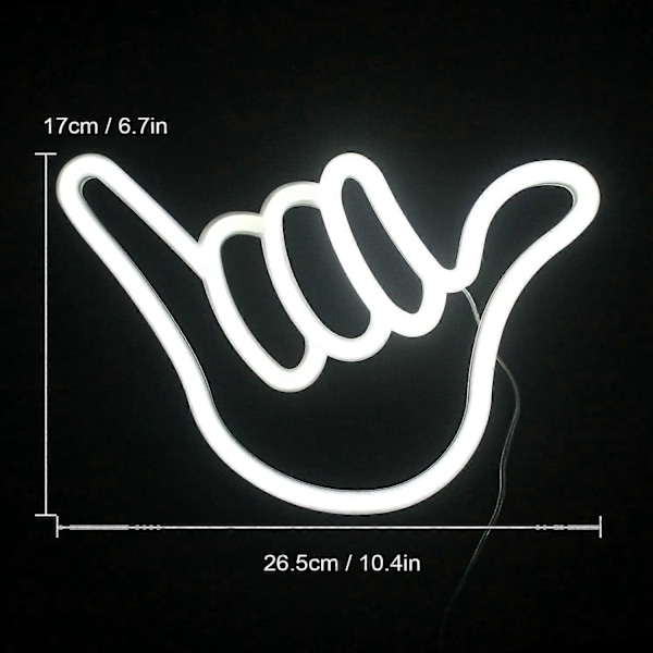 2025 Lämplig Finger Neon Skylt Lyckogest Vit Neonljusskylt Handformade Neonlampor för Sovrum Bar