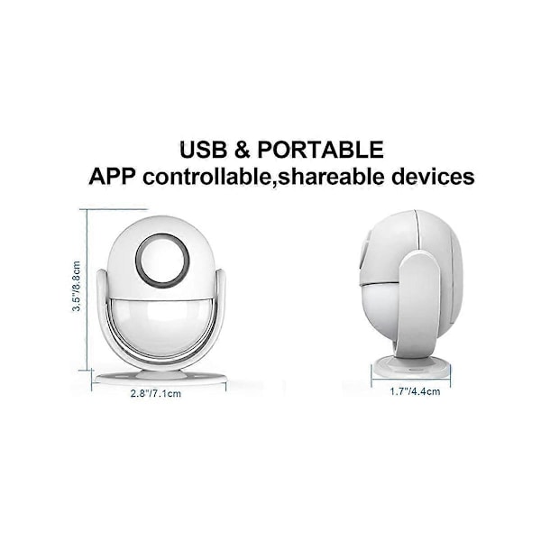 WiFi Smart Rörelsesensor Larmsystem Rörelsedetektor Väderbeständig