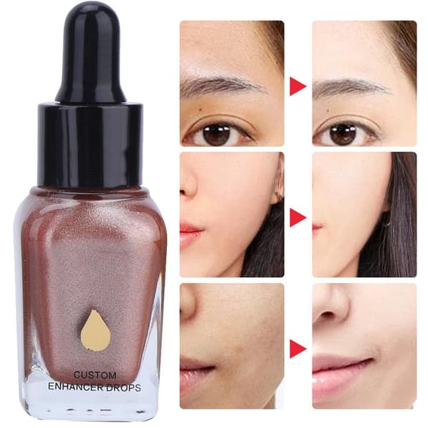 Glimmerende flydende highlighter ansigt læbe øje lysnende illuminerende vandfast concealer 06#