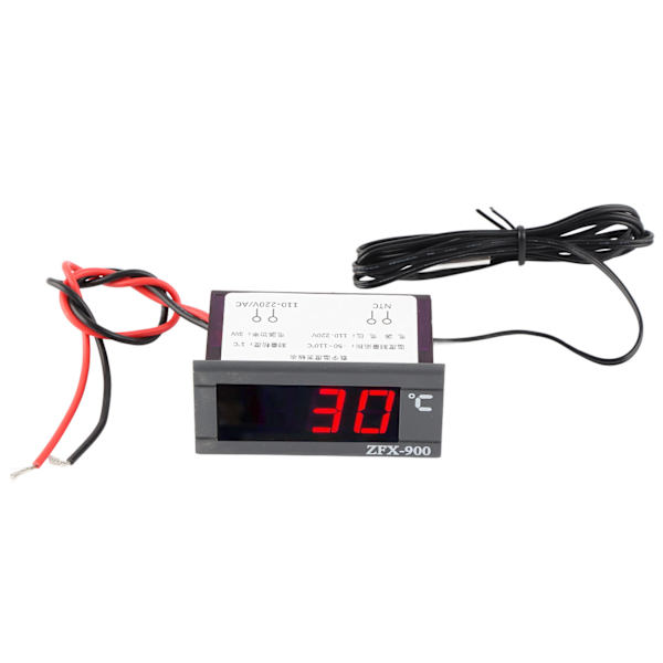 ZFX-900 Digital Temperaturregulator LED Panelmåler med Sensor til Køleskabe 220V