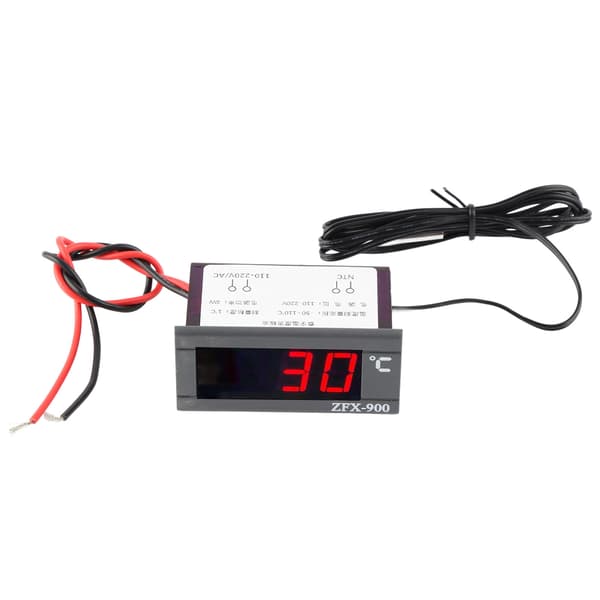 ZFX‑900 Digital temperaturkontroller LED-panelmåler med sensor for kjøleskap 220V