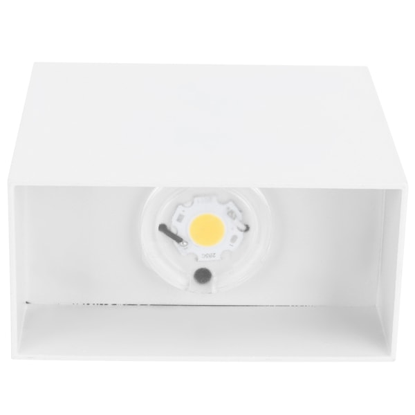 LED væglampe 7W indendørs firkantet lampe Soveværelse Gang Veranda Balkon Dekoration 100265V (Hvid ShellVarmt lys)