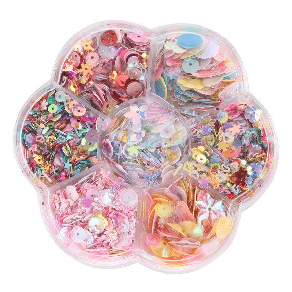 Glitterkonfettifärg Oregelbundet hål glänsande set för DIY-hantverk