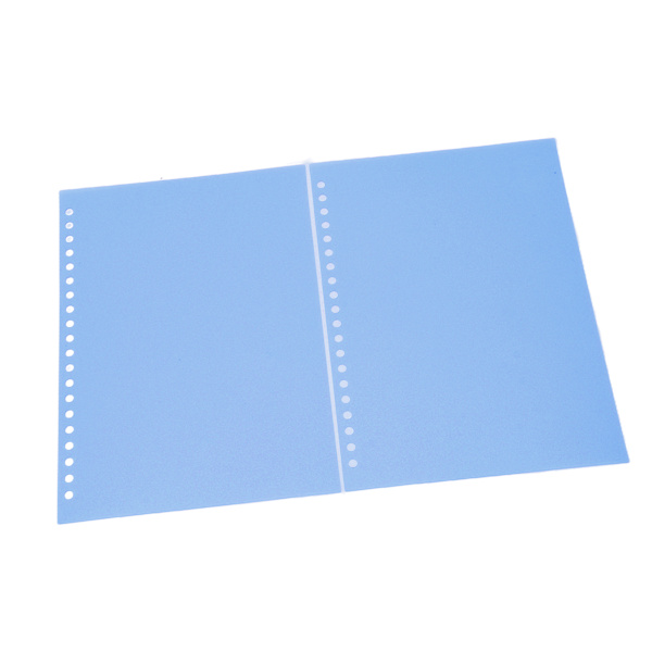 50 st arkpapper bindande omslag matt A5 20 hål PP plast för presentation blå