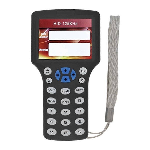 10 Frekvens RFID NFC Smart Card Reader Writer Duplicator 125KHz Svart36