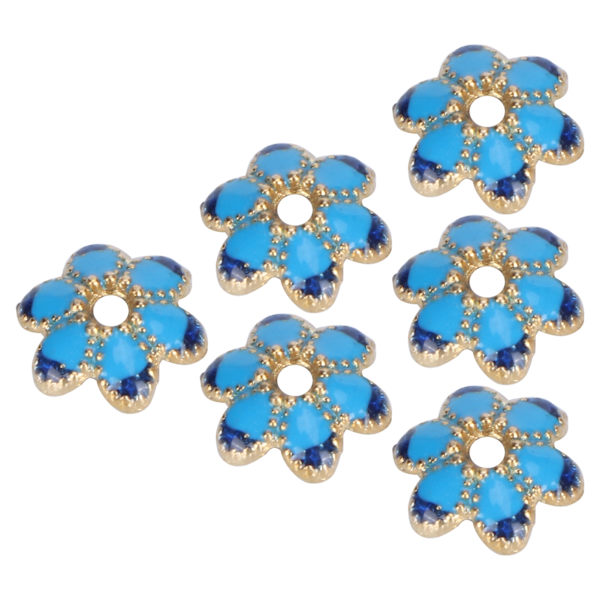 30 stk Folwer Shape Bead Caps Legering Halskjede Armbånd Torus for Smykker DIY Tilbehør