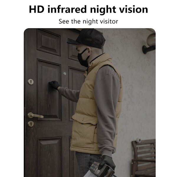 Smart trådlös fjärrkontroll Videodörrklocka Hem HD Visual Doorbell Intercom HD Night Vision WiFi Uppladdningsbar säkerhetsdörrklocka