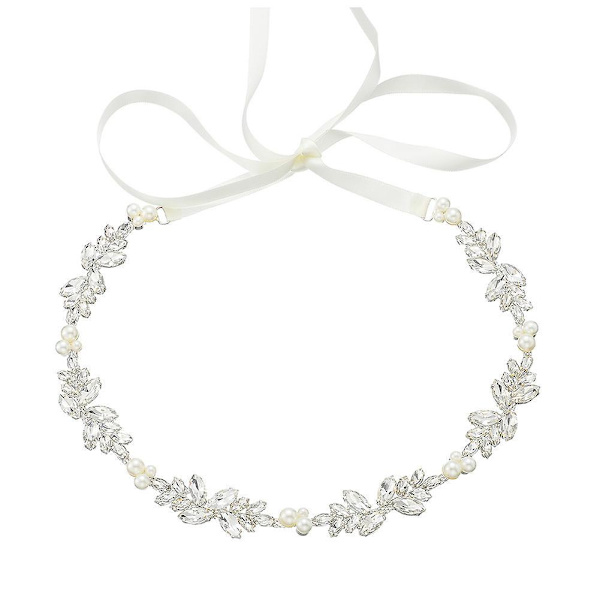Kristall Rhinestone Brudband - Handgjord Eleganz för Bröllopsklänningar