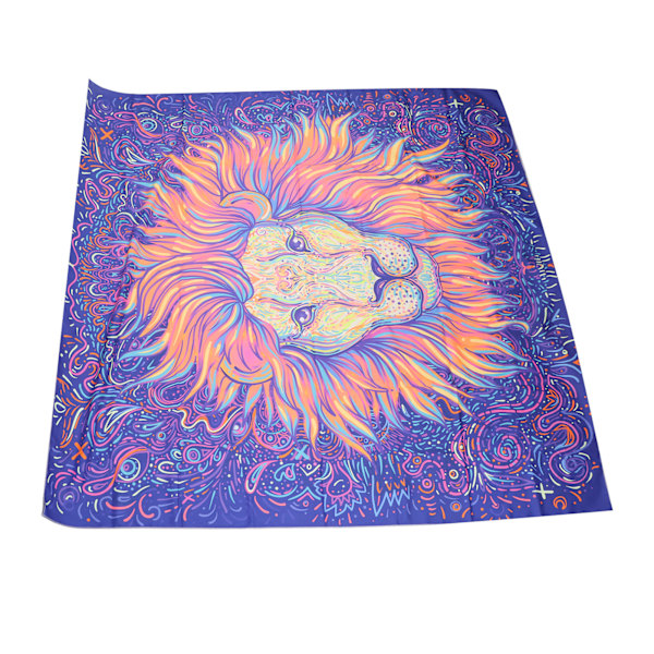 Blacklight Tapestry Animal Style Pehmeä ihoystävällinen hohtava pimeässä UV-reaktiivinen kuvakudos makuuhuonejuhliin Office Animal Style 200x150cm/78.7x59.1in