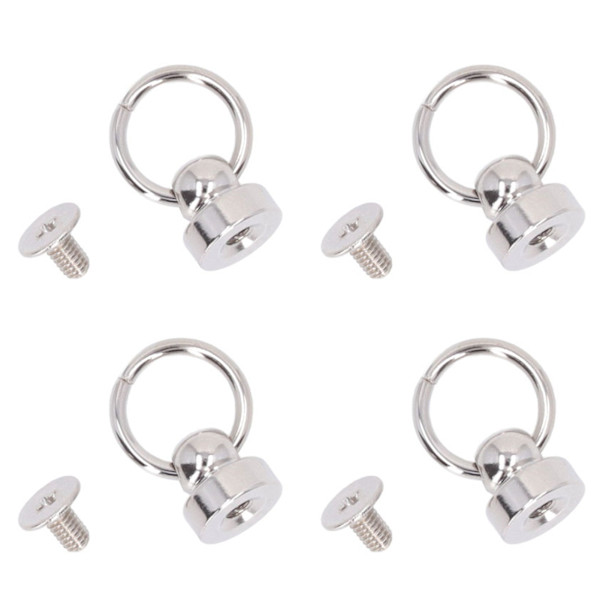 200 set 9mm mässingsnitar plånbok kulnitar stor dragring knappnitar nitar för DIY kläder väskor skor telefonfodral silver