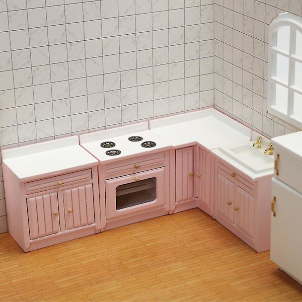 1:12 Skala Minihus Møbelsett - Bord og Stoler, Perfekt Miniatyrhus Tilbehør og Møbelmodell for Gaver