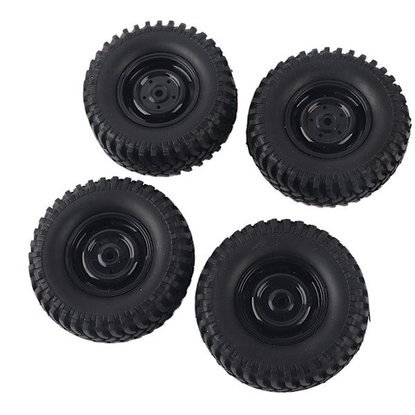 4 st 100 mm plast 1,9 tum fälg gummi fram och bak däck set för 1/10 RC Crawler bil