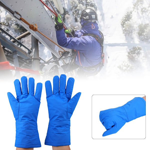 Kryogeeniset lämpimät käsineet -200 ℃ - -360 ℃ alhaista lämpötilaa kestävät kylmänkestävät nestemäiset typpet suojaavat pitkät ranneke käsineet
