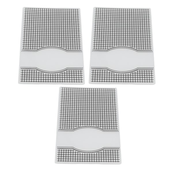 3 stk. Embossing-mapper Unik design konkav konveks teksturmaler for DIY-invitasjoner Kortlaging