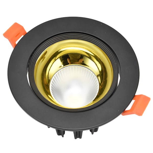 LED Downlight Aluminium Justerbar Vinkel Støvtæt Indbygget Loft Spotlight til Stue Soveværelse 100‑264V Sort Skal Gylden Kop