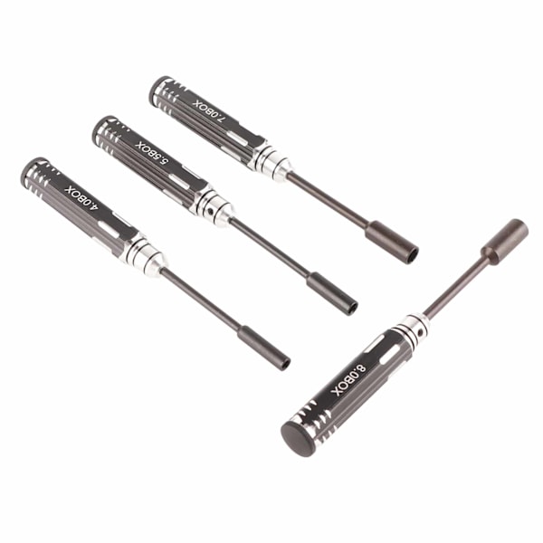 4-delad hylsnyckelsats 4,0 mm, 5,5 mm, 7,0 mm, 8,0 mm för RC-bilar modellflygplan