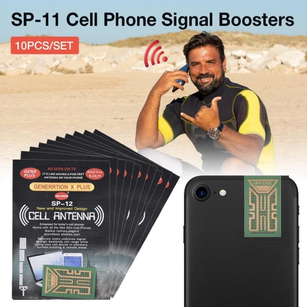 10 stk mobiltelefonsignalforsterkere Profesjonelle klistremerker for telefonsignalforbedring for fjellklatring på reise