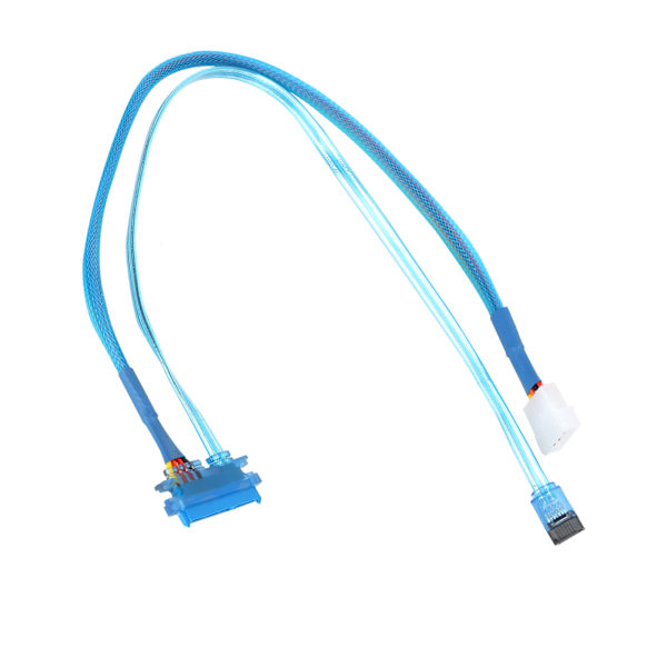 SATA3.0-kabel 7+15Pin 4Pin hane till hona hårddisk strömkabel för 2.5/3.5in HDD