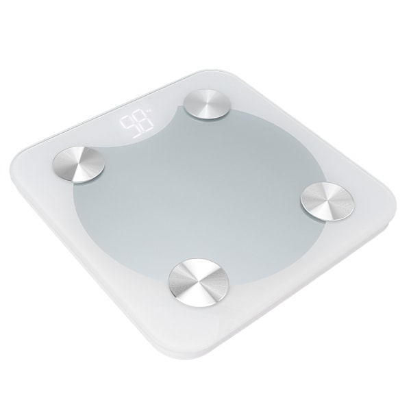 Digital Vægtskala Professionel Bluetooth LED Display Smart Body Fat Scale til Mænd Kvinder (Hvid)