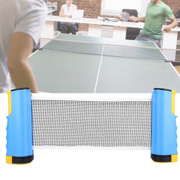 Utomhus bärbart pingis hållbart infällbart hopfällbart bordtennisnät sport (blå och gul)