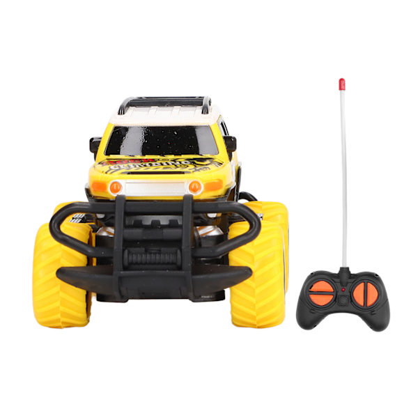 1:43 RC Mini Bil Klotter Söt Utseende Stark Friktion Bärbar Off Road Fjärrkontroll Bil Gul