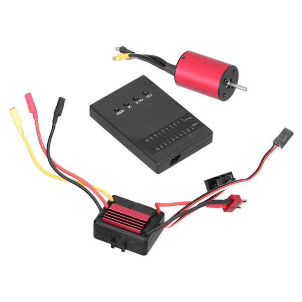 2838 3600KV 4P harjaton moottori + 35A harjaton ESC + ohjelmointikortti 1/14 1/16 RC-autoon