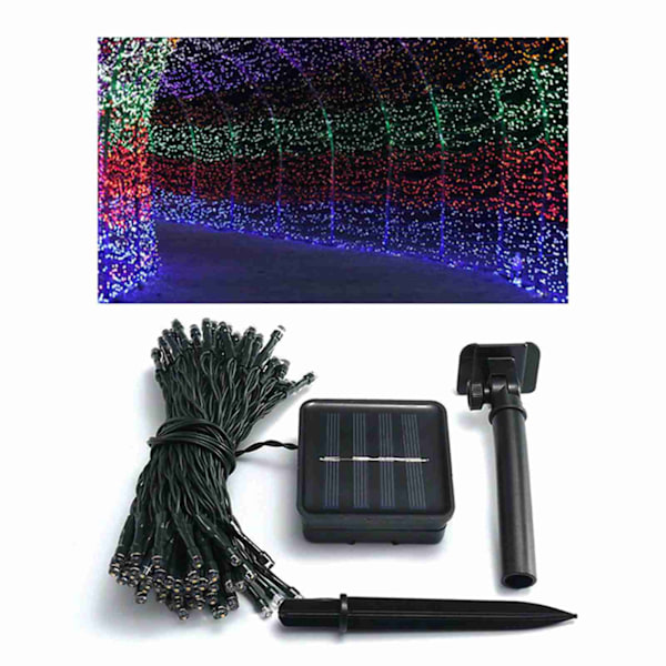 Solcellslampor med 200 LED-lampor, 22 m långa, IP65 vattentäta, dekorativa LED-solcellslampor för utomhusbruk