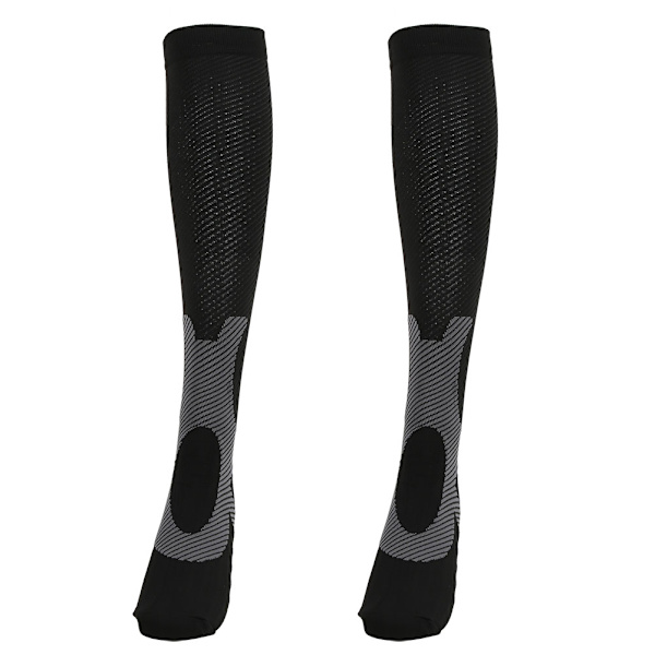 Kompressionsstrumpor Anti Fatigue Smärtlindring Knähöga strumpor för utomhussport L/XL
