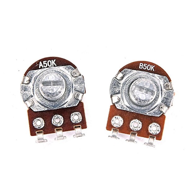 Gitarrpotentiometer A50K B50K Delad Axel Linjär Taper Volym Ton Pot
