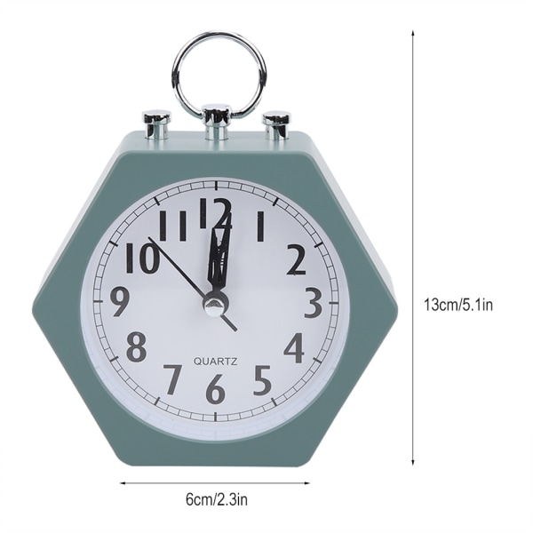 Silent Soft Wake Up Alarm Clock Kids Wake Up Clock Timer digitalt ur (grøn)