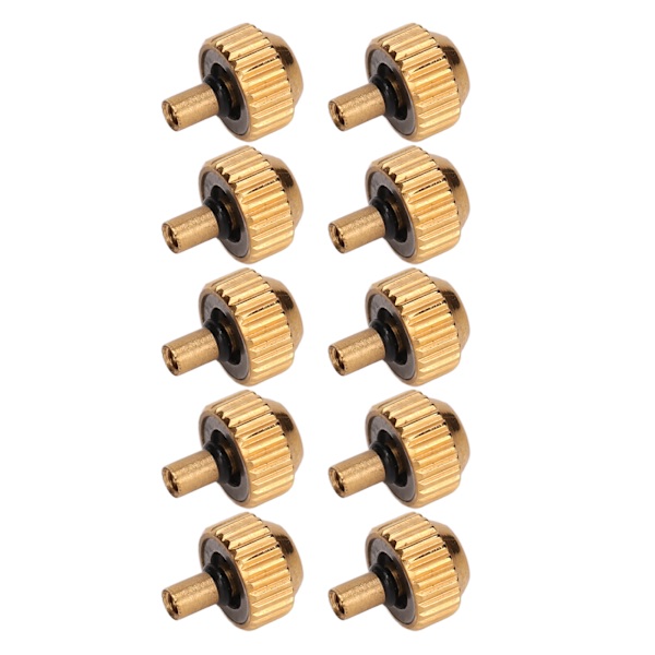 10st Watch Crown Reservdelar Noctilucence Rostfritt stål Byte av watch Tillbehör Guld 4,0 mm