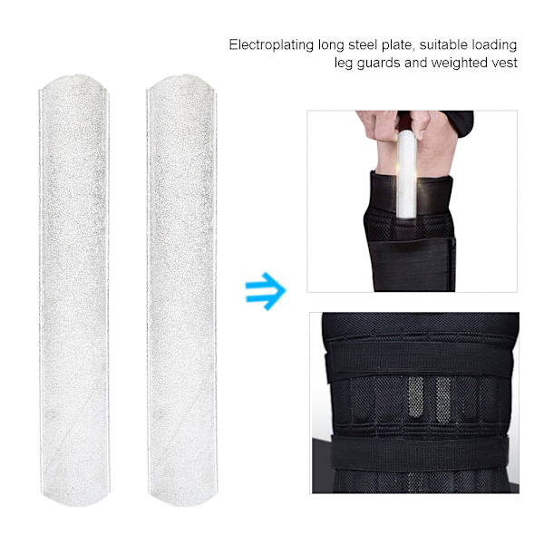 2st pläterade stålplåtar för justerad viktväst och benbenskydd 15 cm