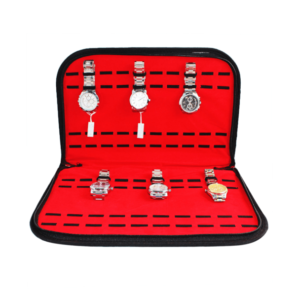 20 Slot PU Lint Watch Opbevaringsboks Organizer Lynlås Collection Case Container Decoration