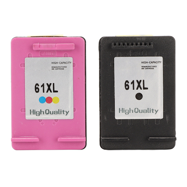 2 stk fargede svarte 61XL-blekkpatroner erstatning for HP for Envy 4500 for Deskjet 1000 1056 1510 1512 1010 for OfficeJet 4630