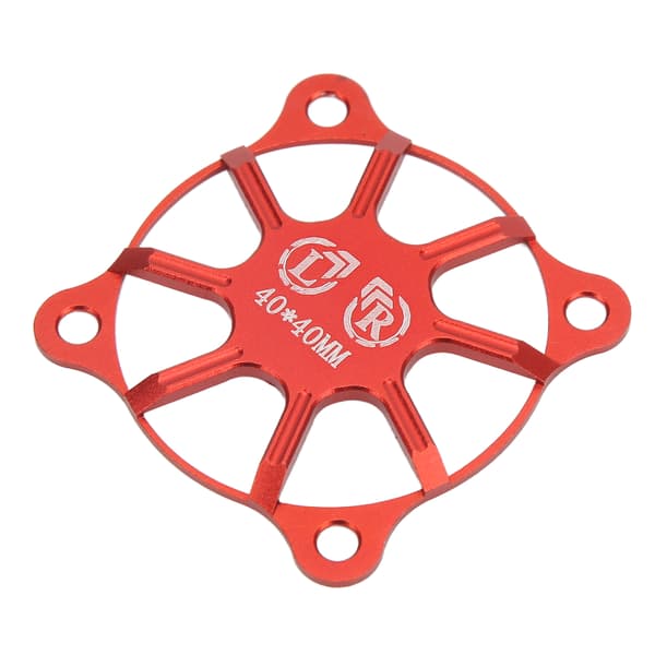 RC Køleventilatorafdækning 40x40mm Aluminiumlegering Beskyttende Tilbehørsdel til Motor Rød