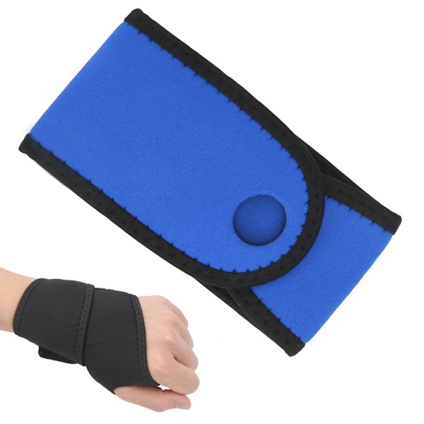 Sport handledsskydd handledsstöd remmar wraps för cykling löpning fitness gym handband svart blå