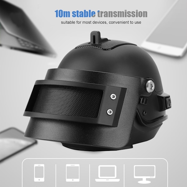 Kannettava minikypärän muotoinen Bluetooth-kaiutin langaton ladattava stereosysteemi