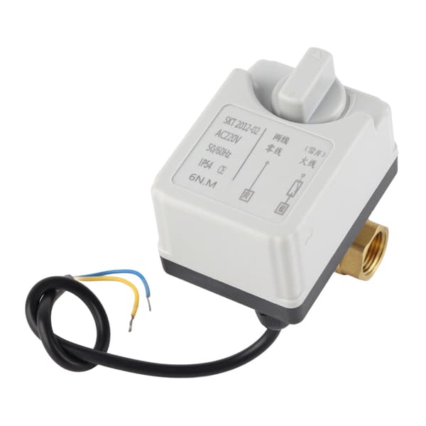 Motoriserad kulventil elektrisk 2-vägs normalt öppen manuell automatisk DN15 AC220V