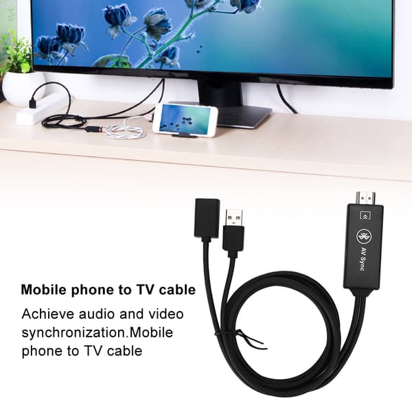 Adapterkabel Skjermspeilingskabel USB til HDMI 1920 x 1080P for Android MHI / IOS 8X
