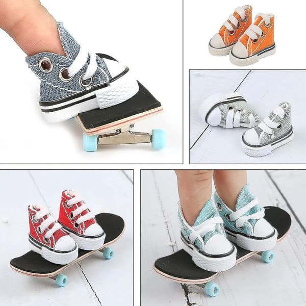 14 par mini tåsko, yndige små sko til breakdance, fingerboarding, dukker og mini-sneakers.