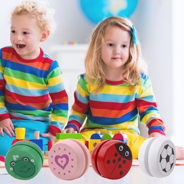 Wooden Animal Yo Balls - perfekta priser för barns födelsedagsfest