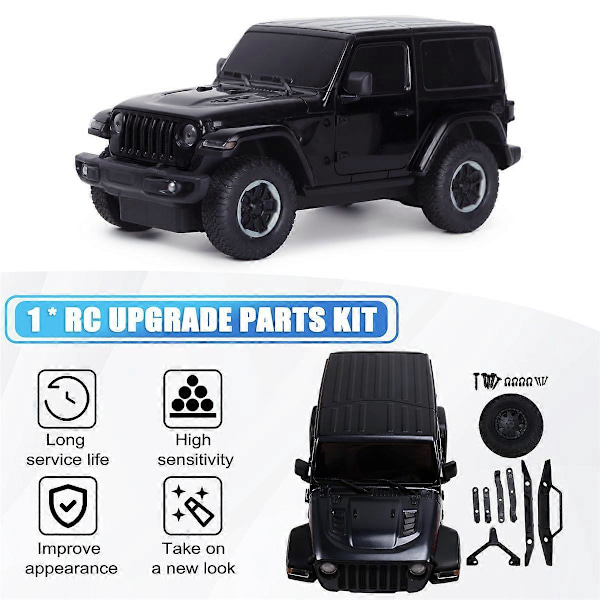 Kaross Kaross Mini Z Mini-Z för 1/24 Axial SCX24 RC Bildelar Svart