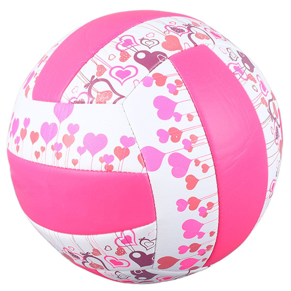 Storlek 5 Träning Volleyboll PU Mjuk Inomhus Utomhus Volleyboll för Studenter Pool Gym Träning Rosa